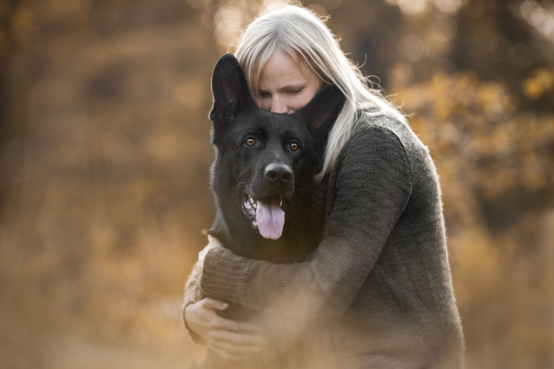 Innigkeit mit Hund