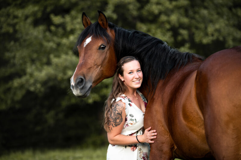 Pferd und Mensch zusammen