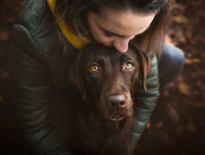 Herbstfotoshooting mit Hund und Mensch Schweiz